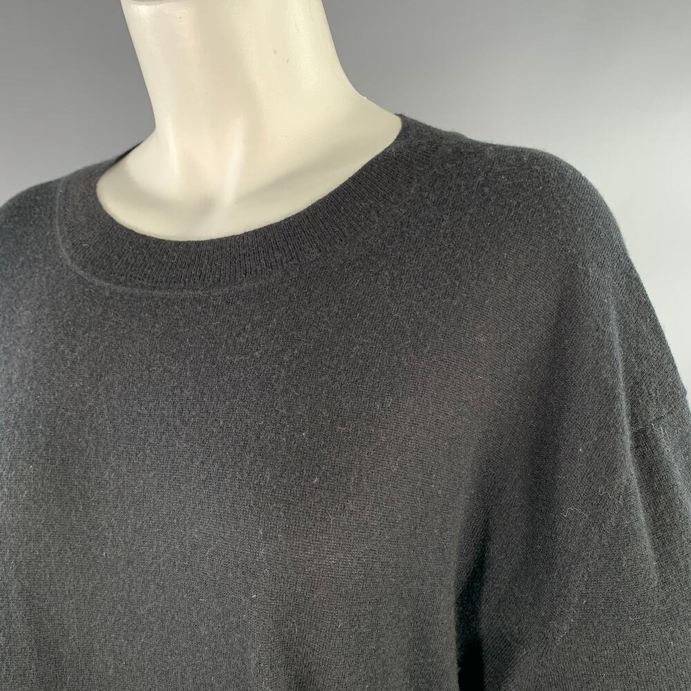 JARBO 2 Silk Cashmere Jersey Short Sleeve Crew Neck Oversized T-shirt Casual Top - Picture 7 of 10